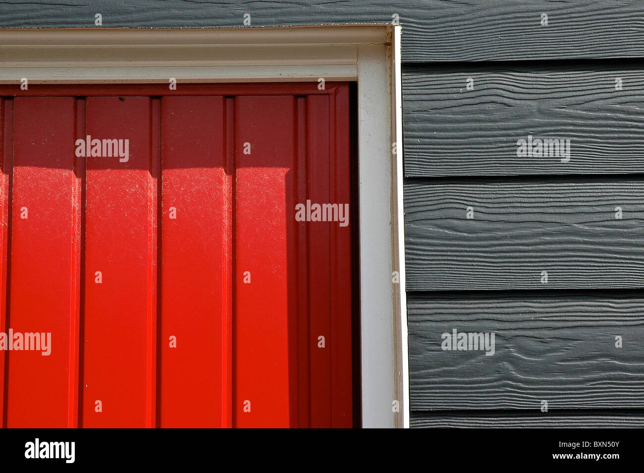 Modern House Red Door Stock Photos Modern House Red Door