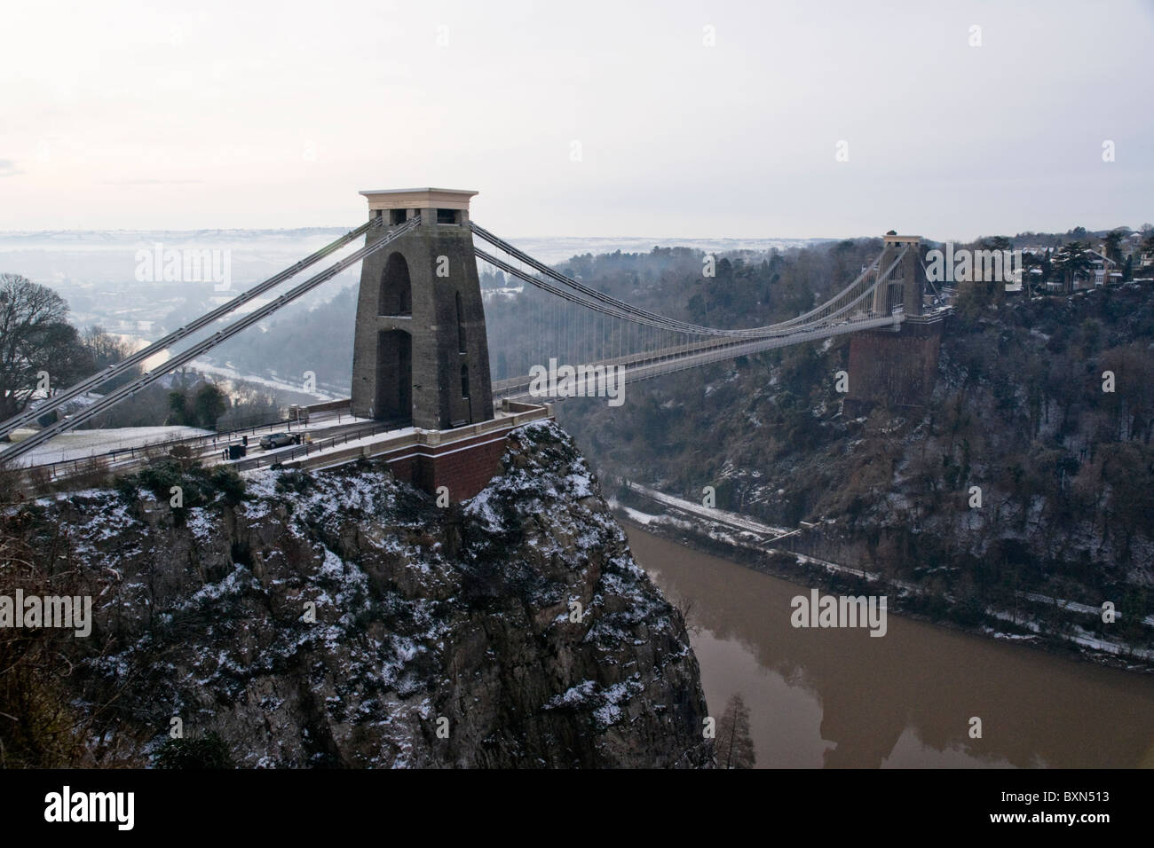 Clifton suspension Bridge in the winter Bristol England UK Stock Photo ...