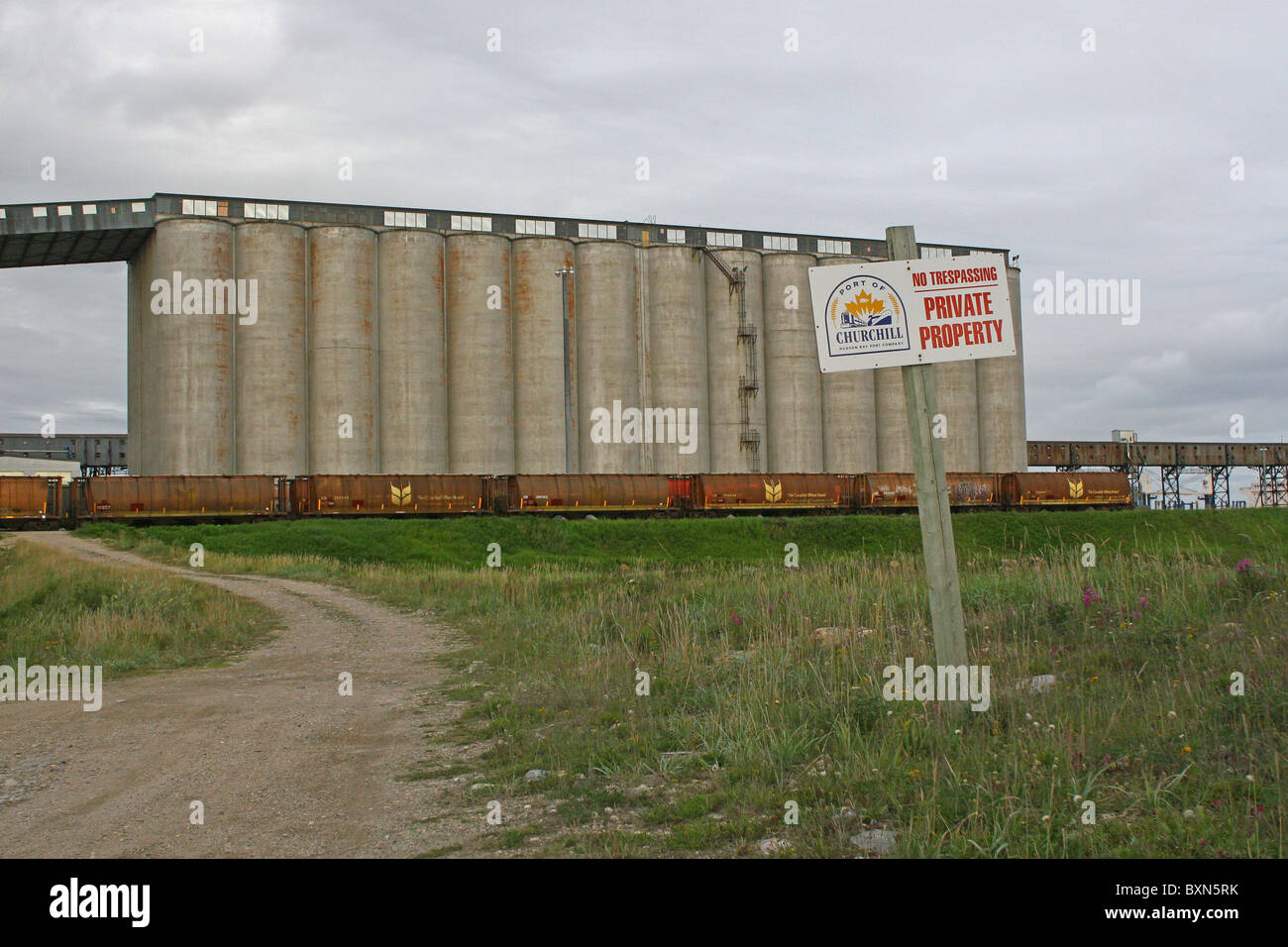 Grain elevator at Churchill ,Manitoba, Canada Stock Photo Alamy