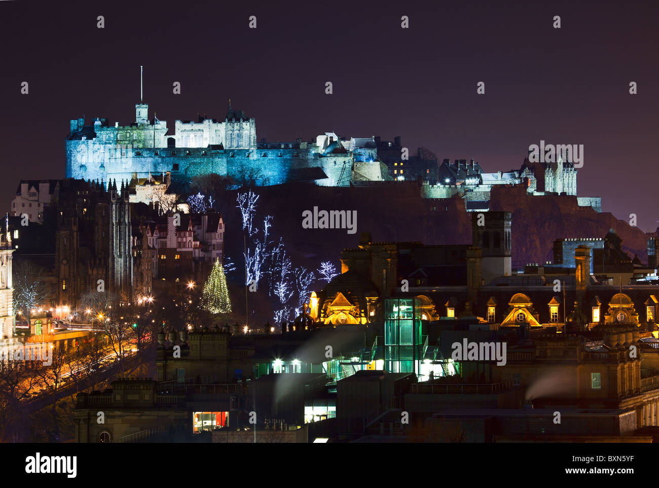 Edinburgh Castle From Calton Hill Stock Photo Alamy