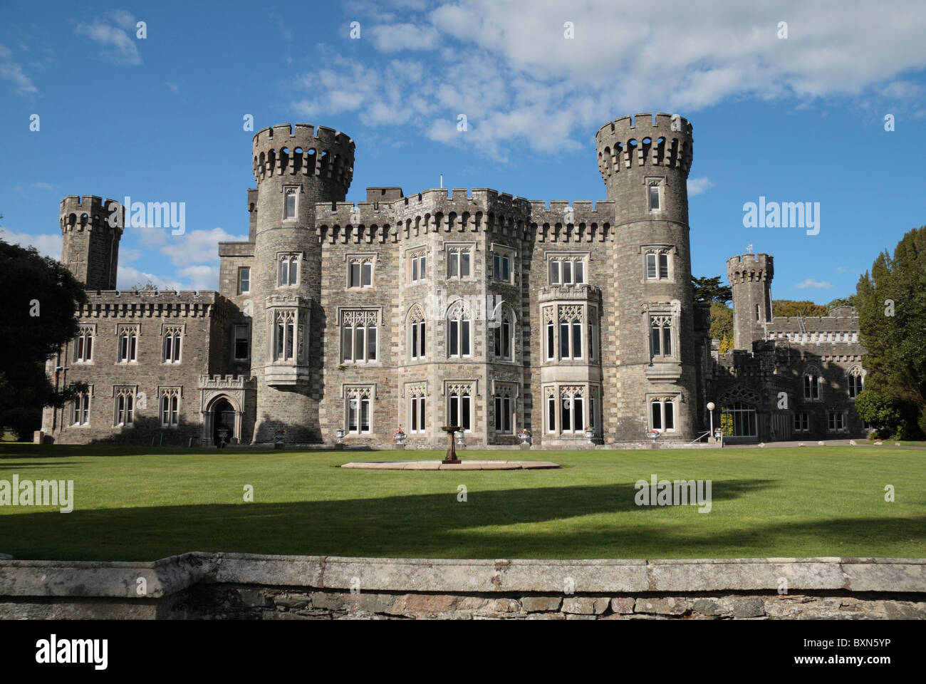 The beautiful grounds and castle of Johnstown Castle, Co. Wexford, Ireland. Stock Photo