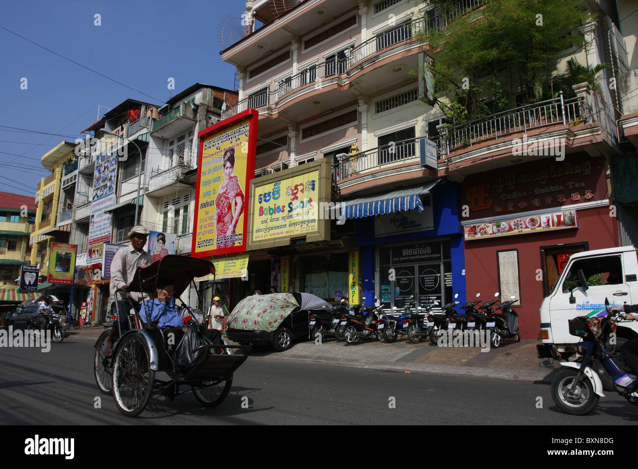 Street scene in Phnom Penh, Cambodia Stock Photo