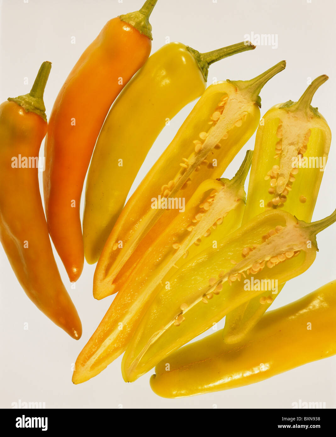 HUNGARIAN YELLOW WAX PEPPER MEDIUM HOT, SMOOTH GREEN PEPPER TURNS ...
