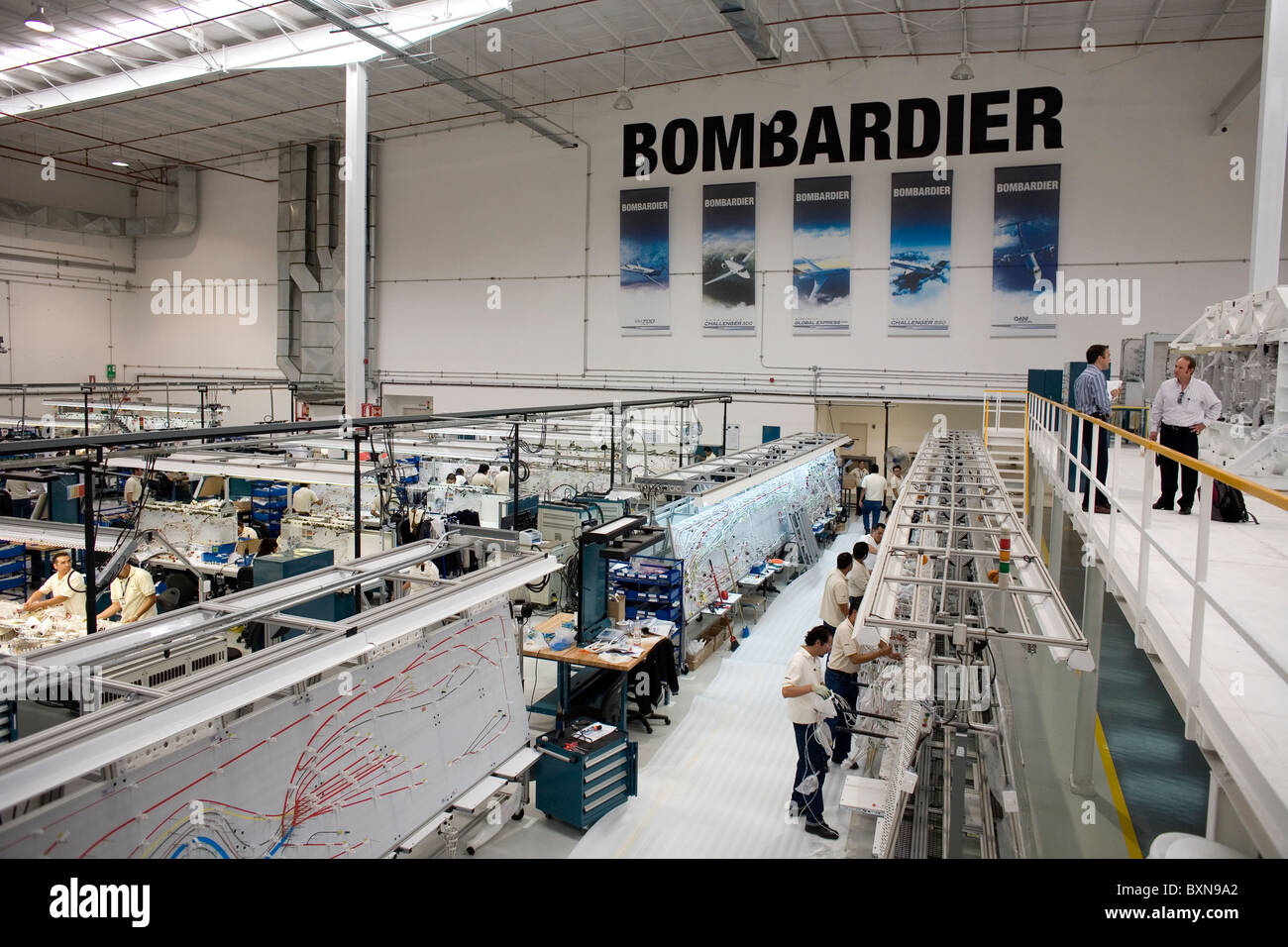 Bombardier Aerospace plant in Queretaro, Mexico, March 2, 2008 Stock
