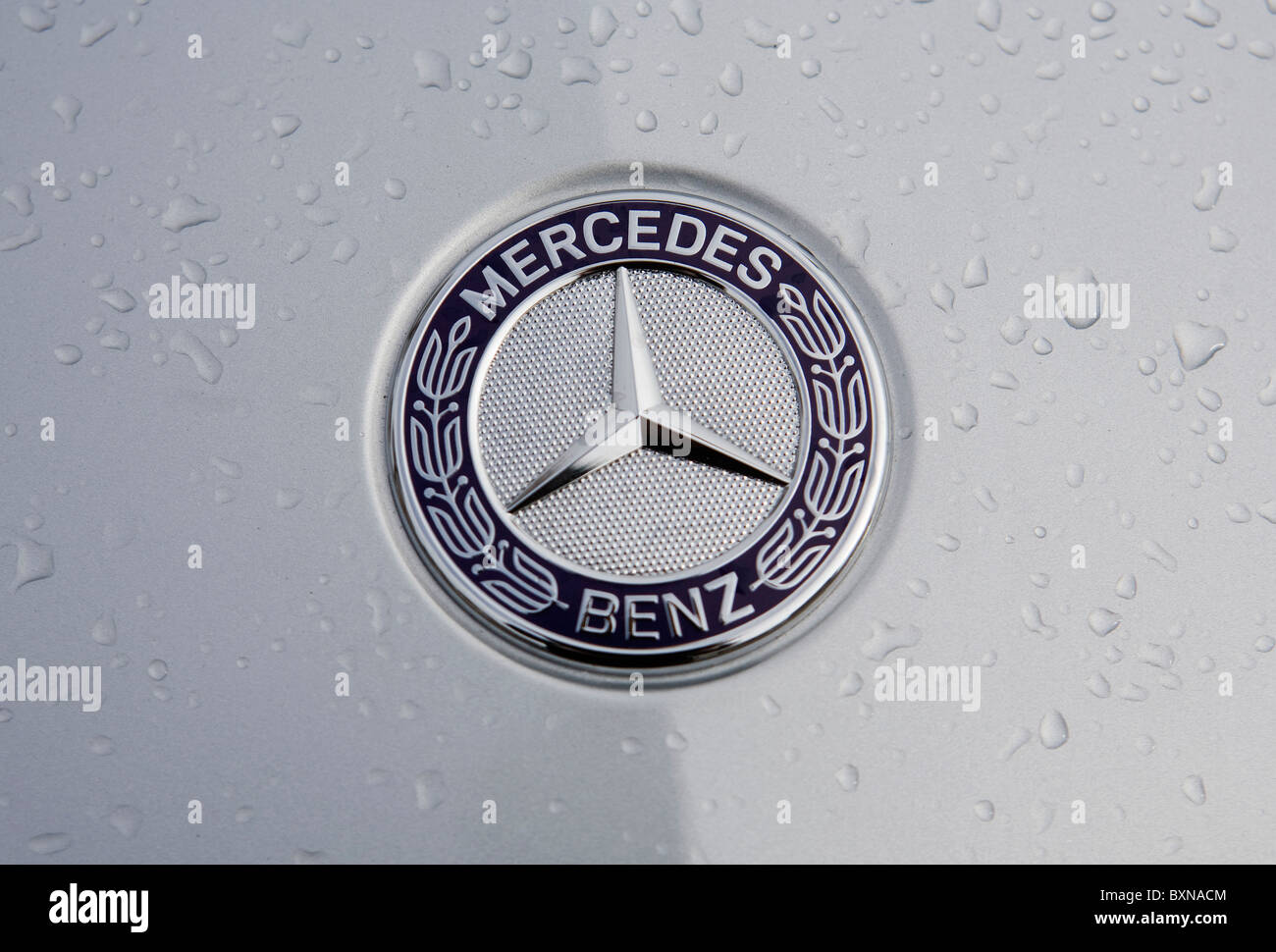 A Mercedes- Benz car dealership.  Stock Photo