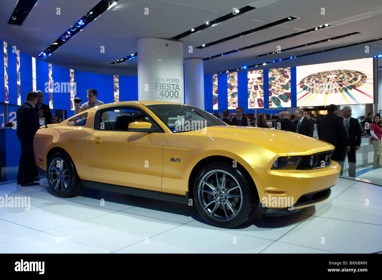 Ford Mustang GT 5.0 at the 2010 North American International Auto Show in Detroit Stock Photo