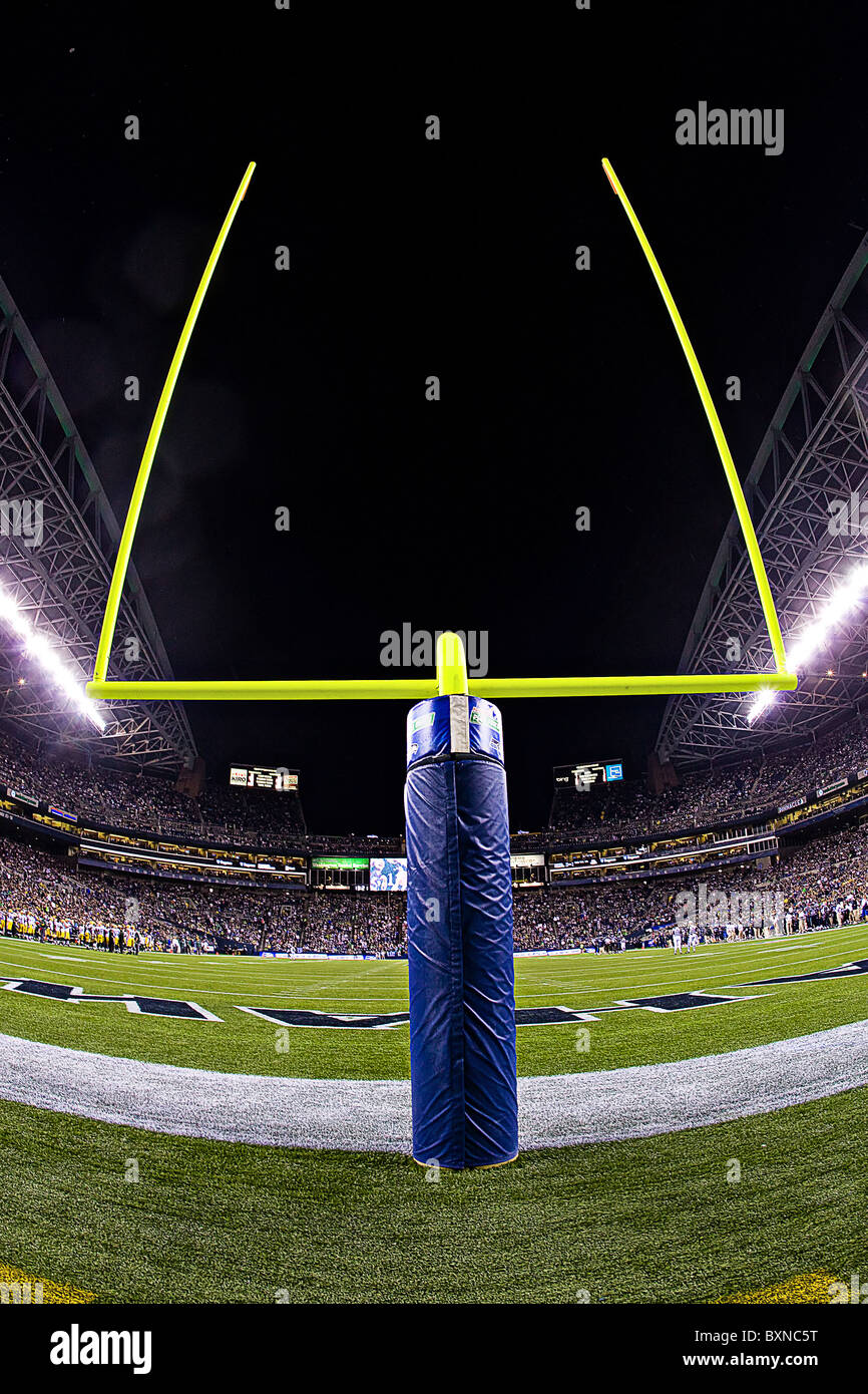 Qwest Field Goal posts Stock Photo