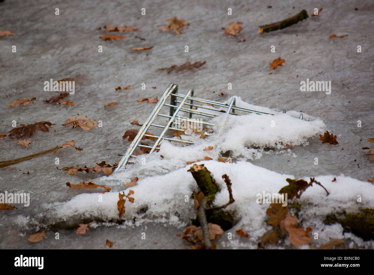 Death of a shopping trolley Stock Photo