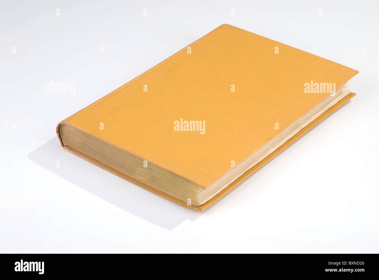 Blank old book cover yellow Stock Photo Alamy