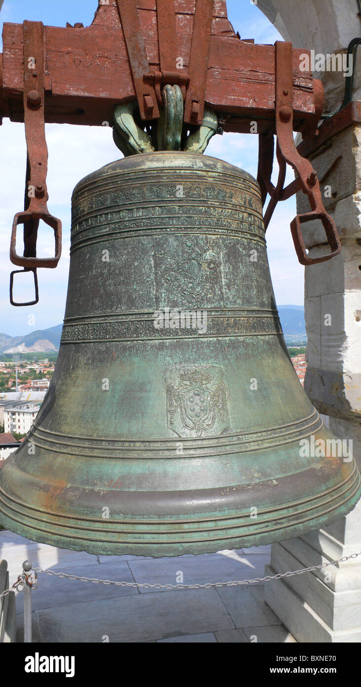 L'Assunta Bell of the Leaning Tower of Pisa, Tuscany, Italy Stock Photo