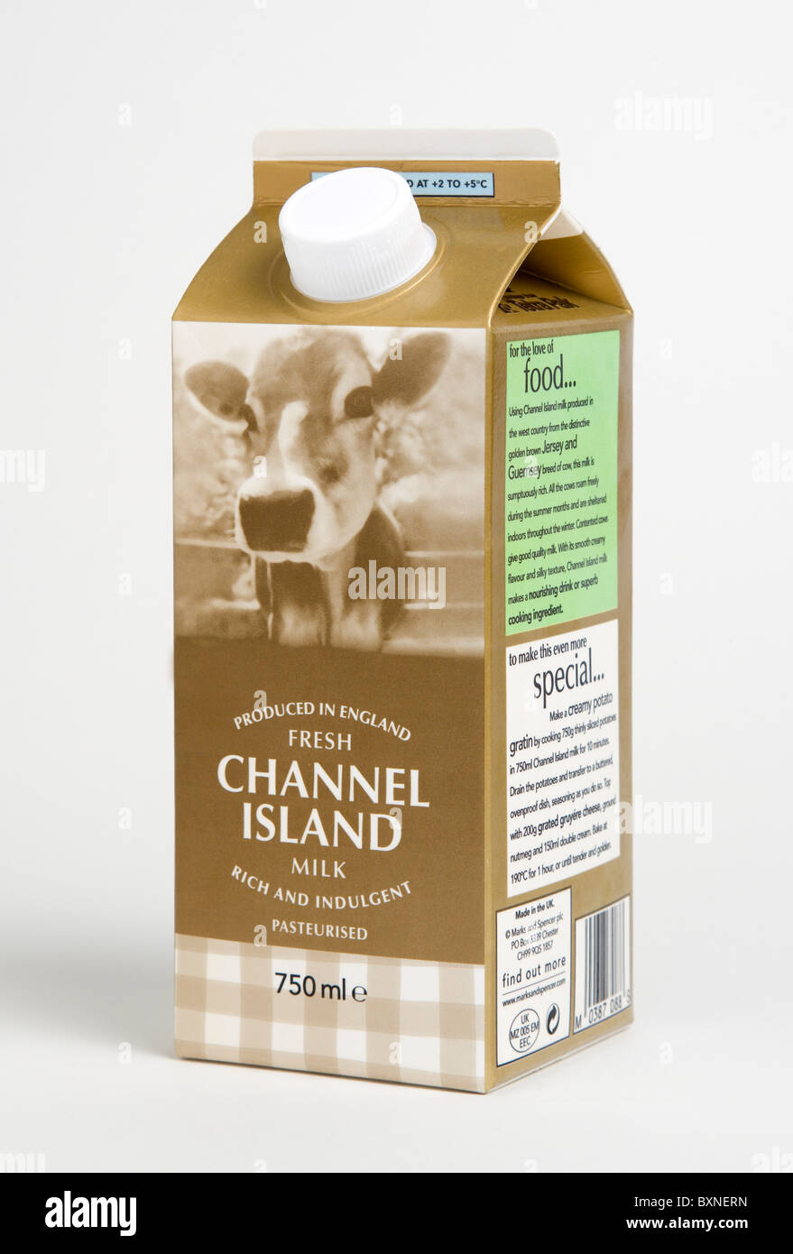 Drink, Milk, Pasteurised, Full Cream Fresh dairy milk Carton Produced