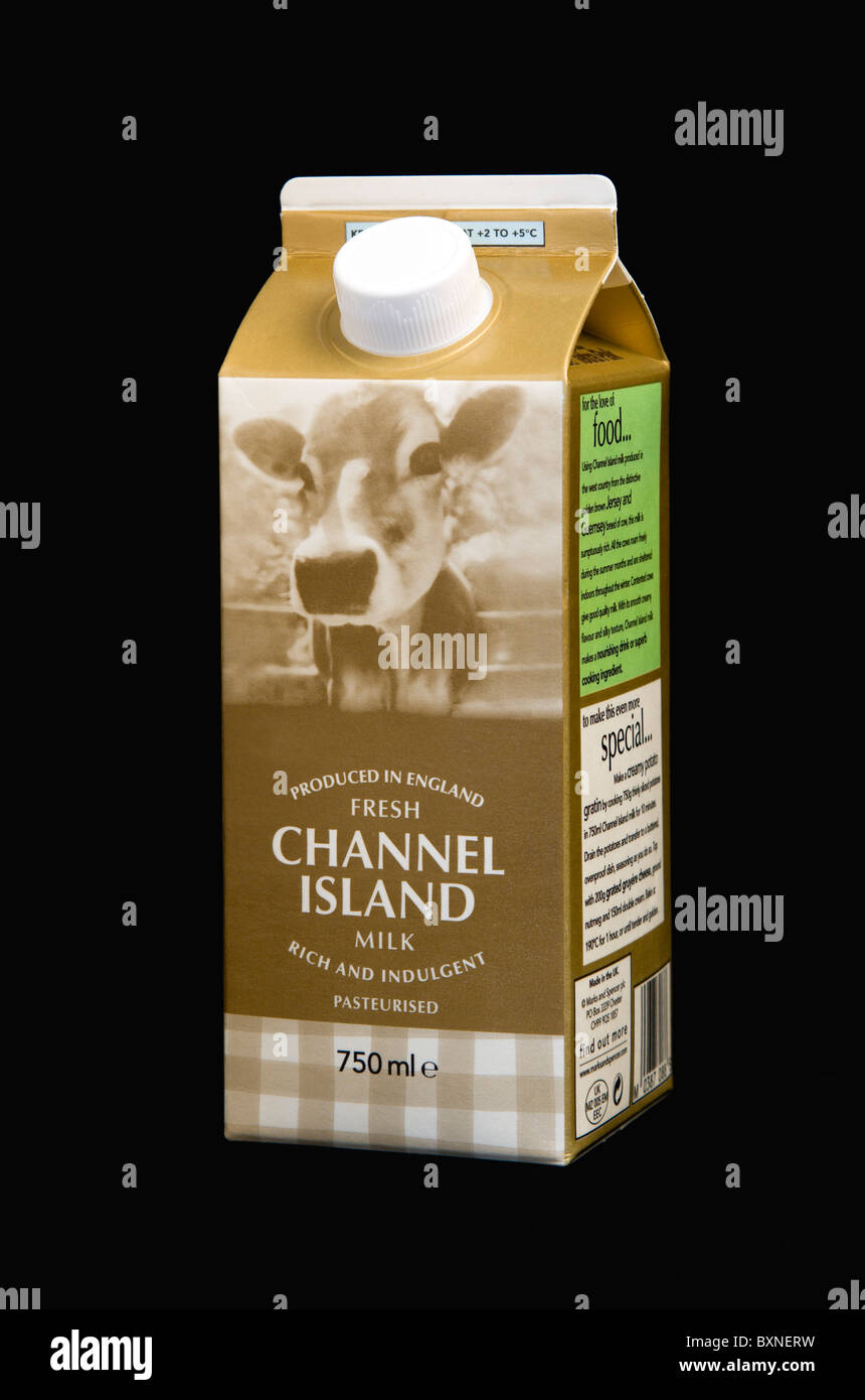 Drink, Milk, Pasteurised, Full Cream dairy milk Carton Produced in