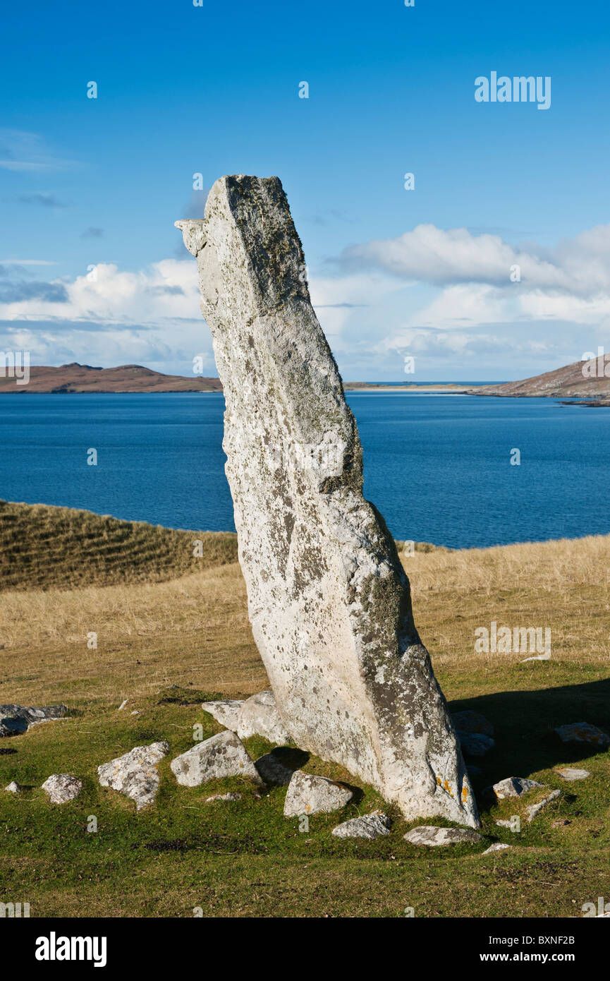 Macleod's Stone standing stone, Isle of Harris, Scotland Stock Photo - Alamy