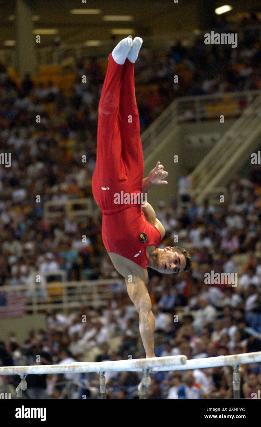 The Olympic Games Athens. 2004 Artistic Gymnastics. Stock Photo