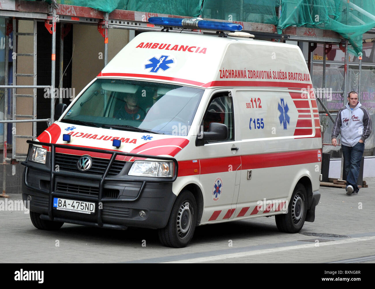 Ambulance, Bratislava, Slovakia, Europe Stock Photo