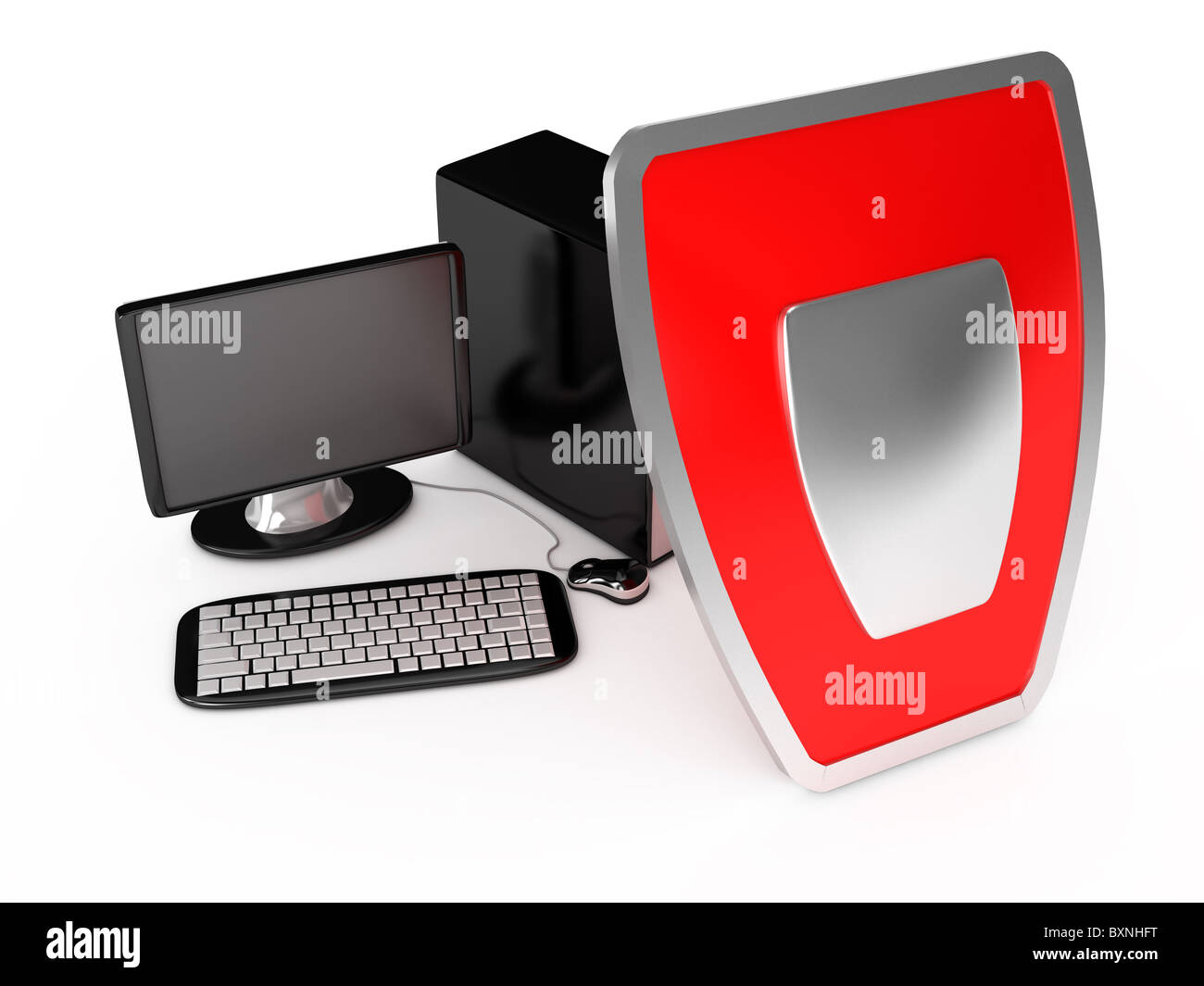 Computer protection concept Stock Photo