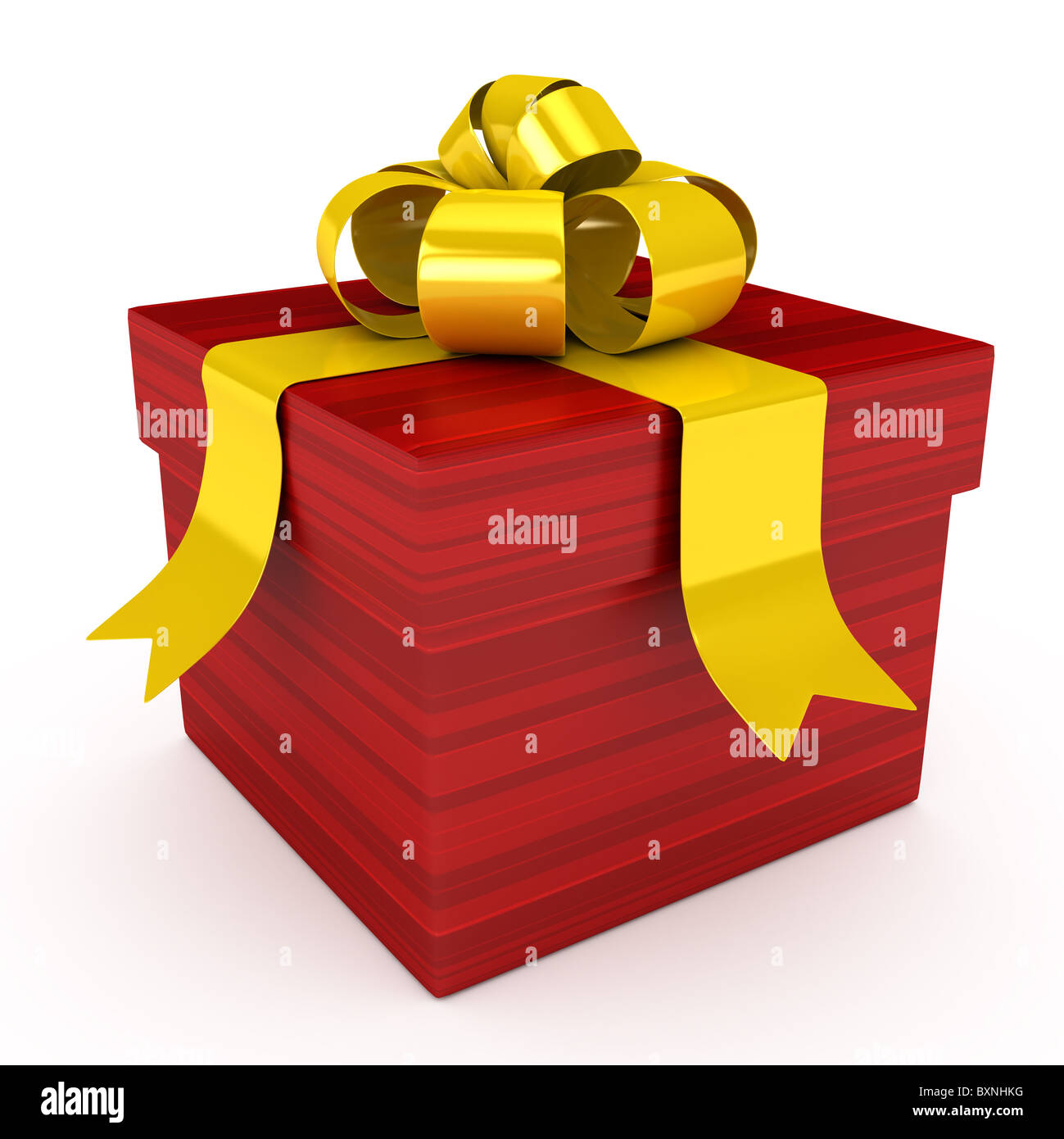 Red ribbons over white background Stock Photo - Alamy