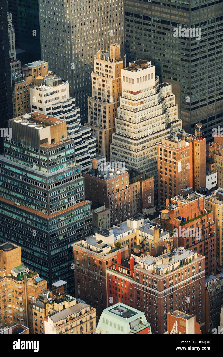 New York City Manhattan aerial skyline panorama view with skyscrapers ...