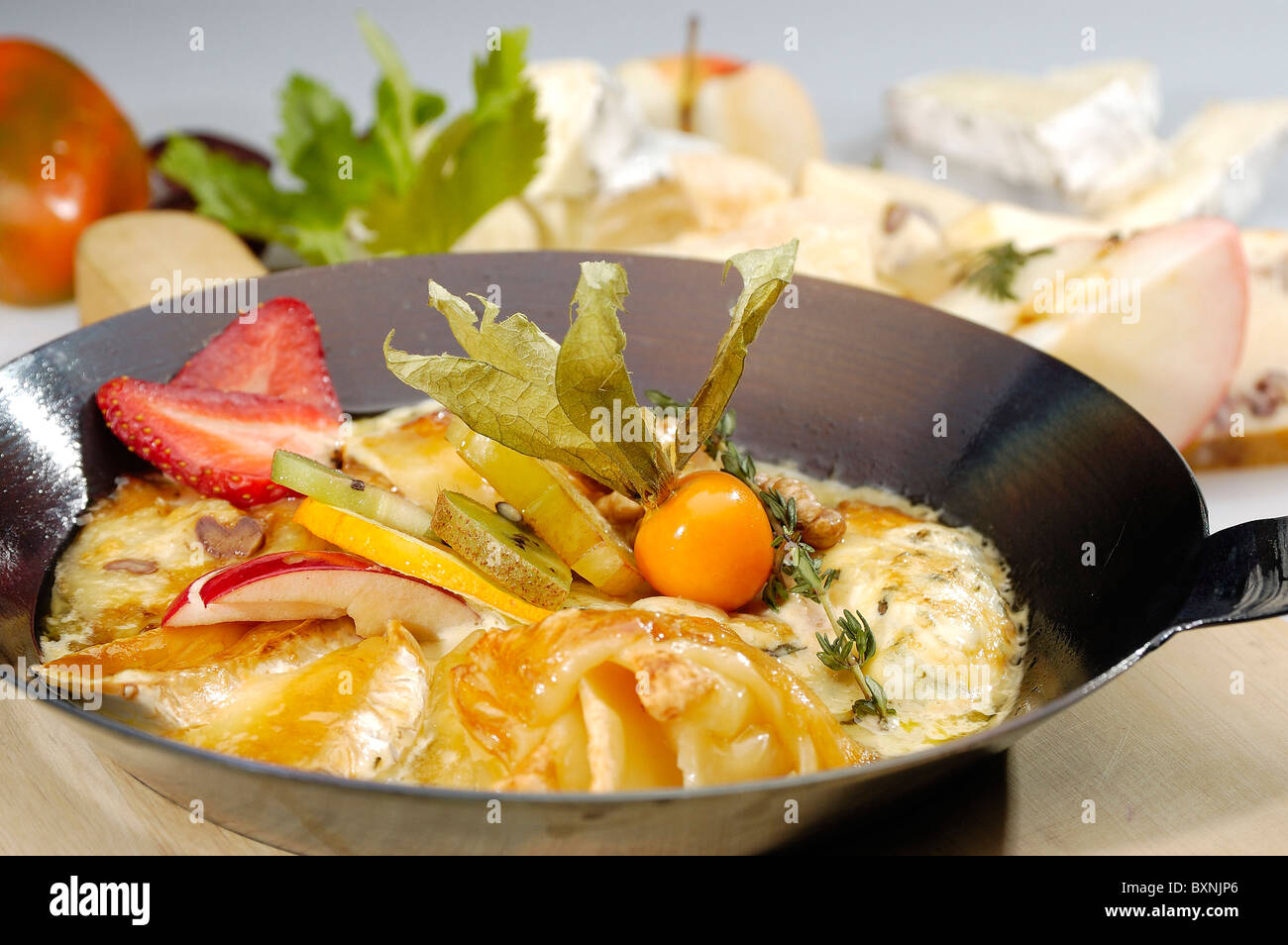 Fried cheese on the pan Stock Photo Alamy