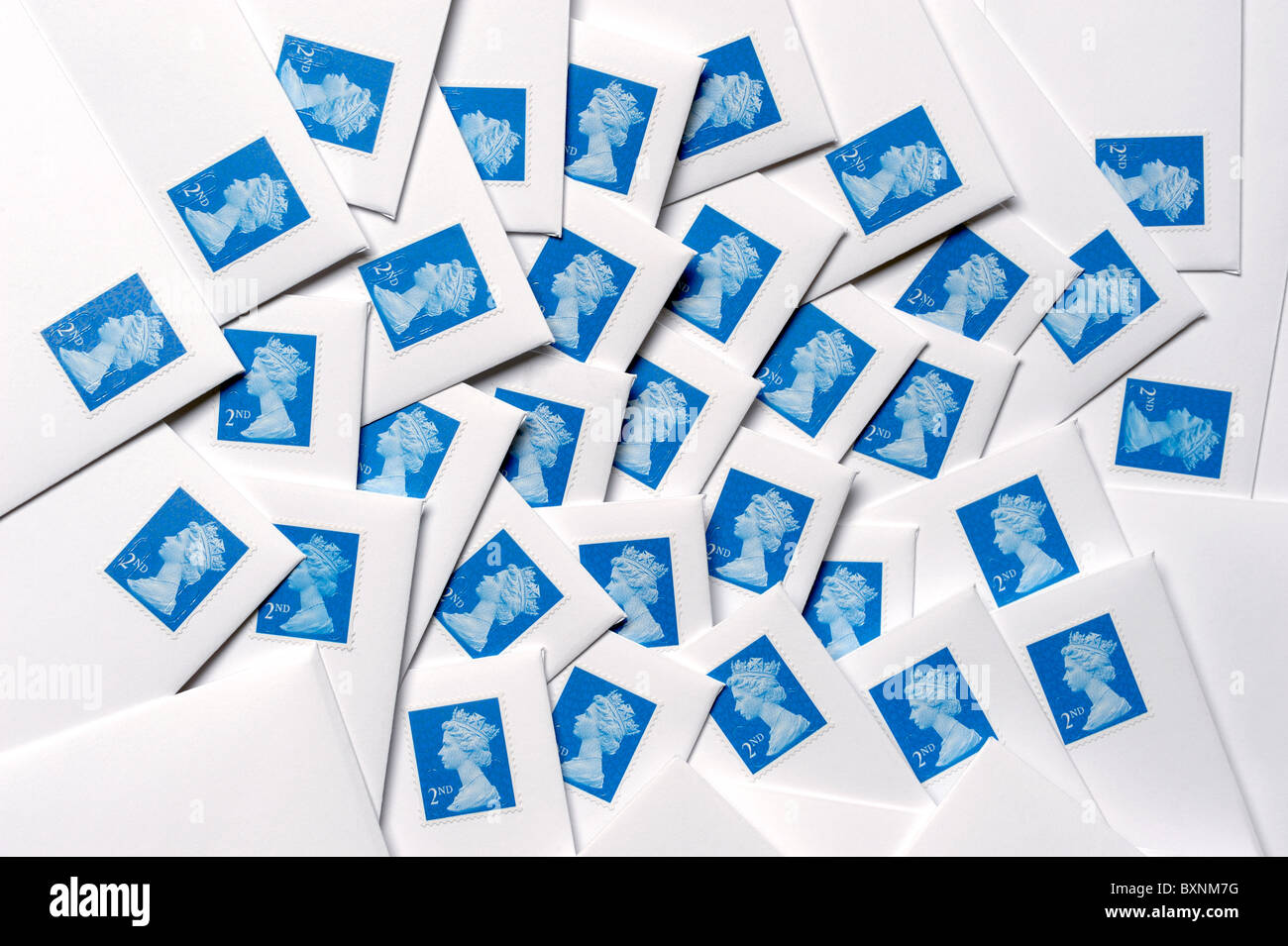 Second Class stamps and envelopes Stock Photo 33668308 Alamy