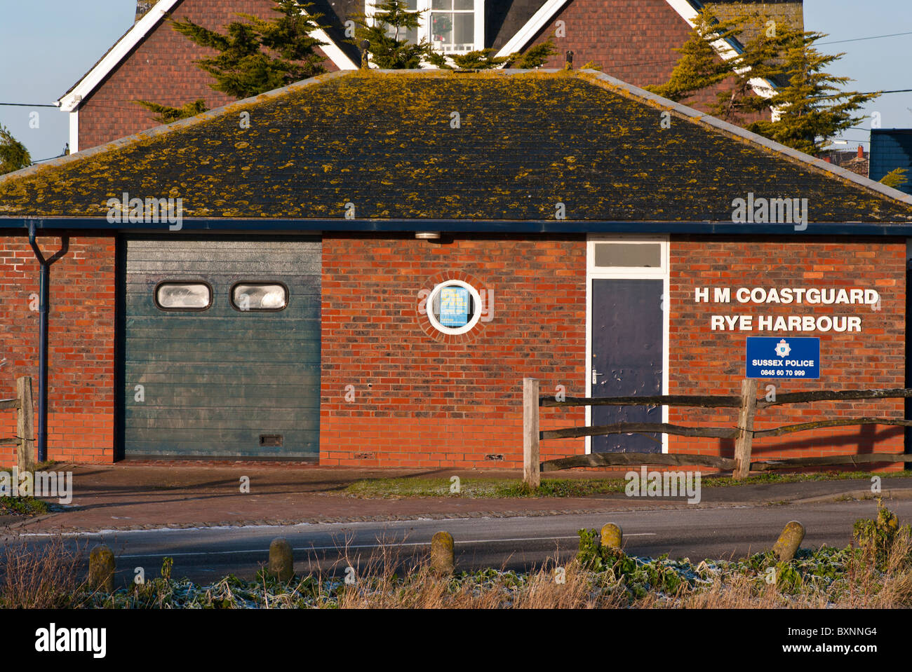 H M Coastguard Office Rye Harbour East Sussex England Stock Photo