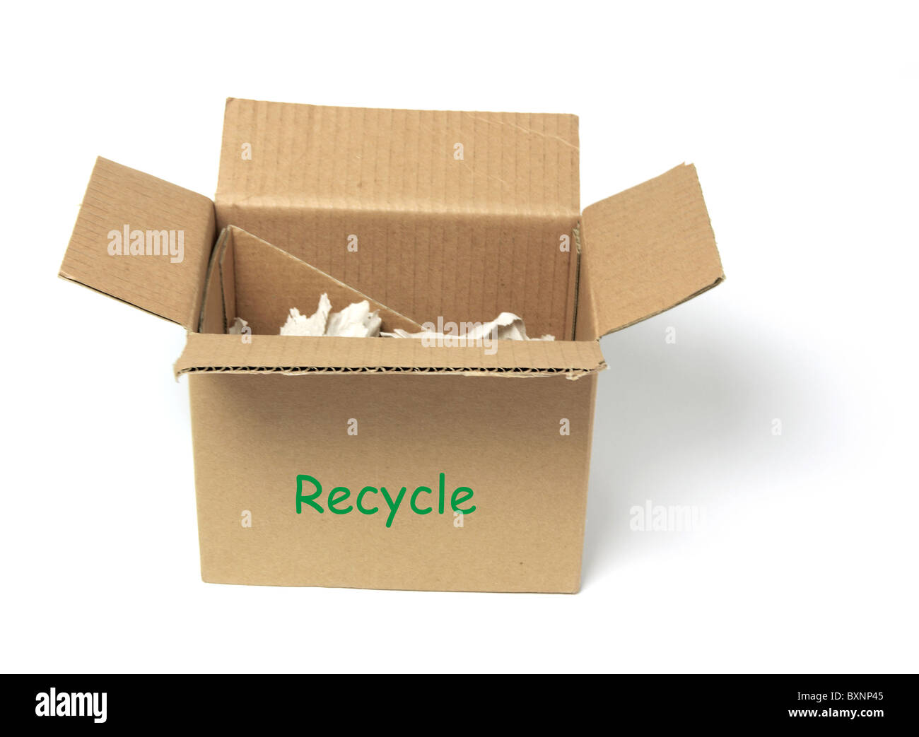 Waste Papers for Recycling in Cardboard Box Stock Photo Alamy