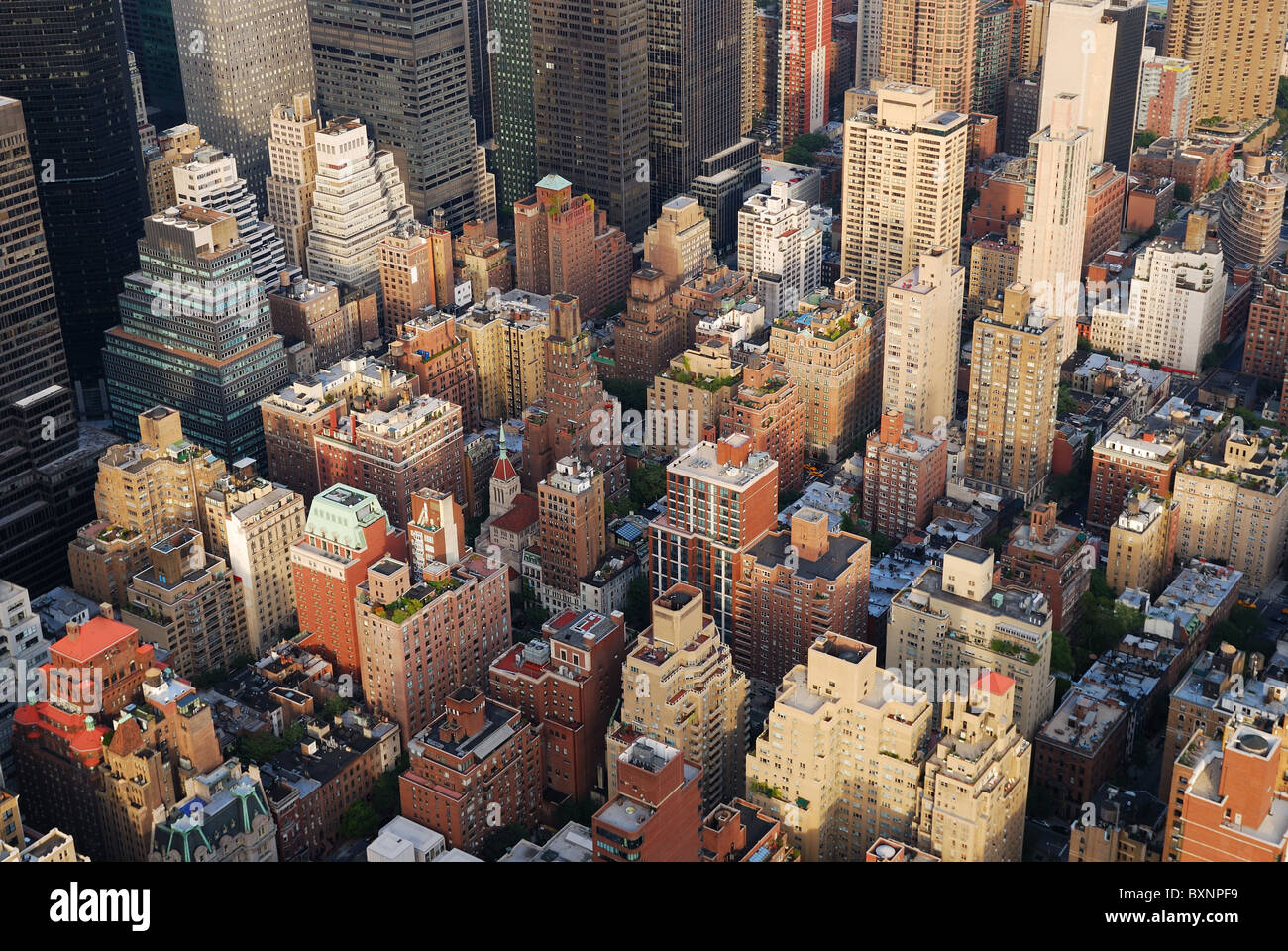 New York City Manhattan aerial skyline panorama view with skyscrapers ...
