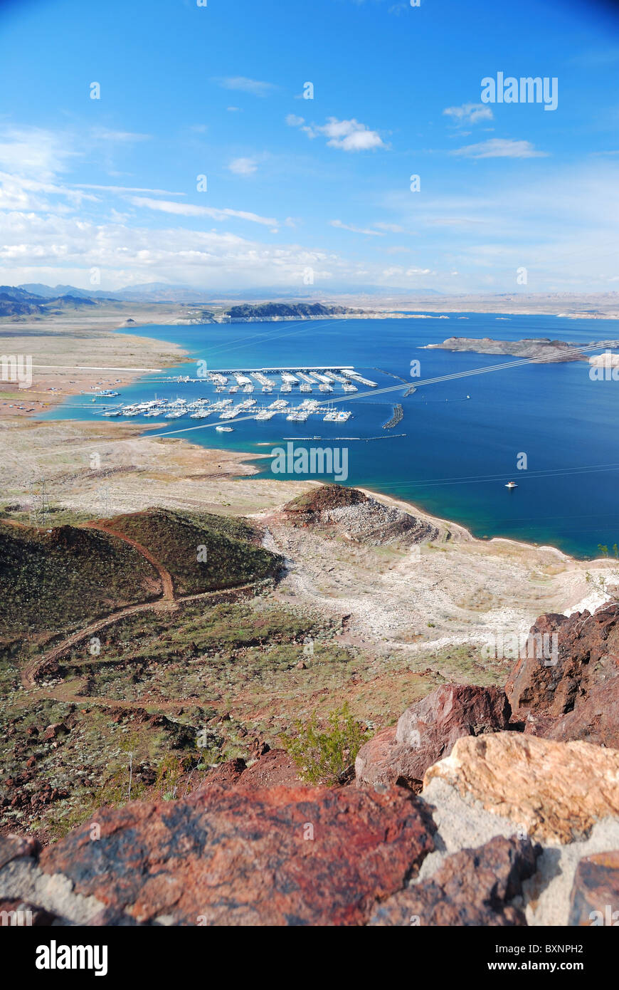 Lake mead panorama on Colorado River. Lake mead is the largest