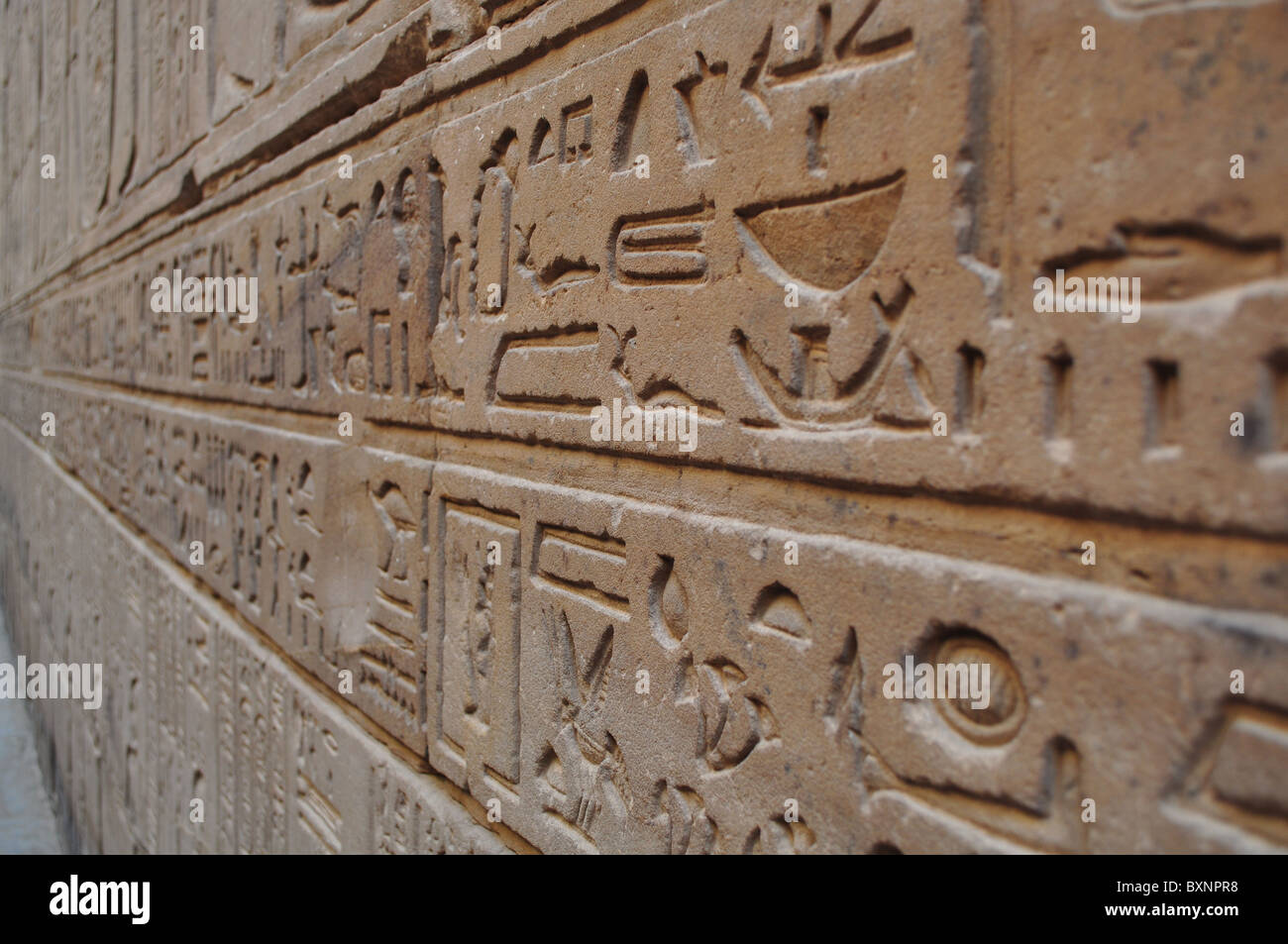 Hieroglyphics landscape Stock Photo