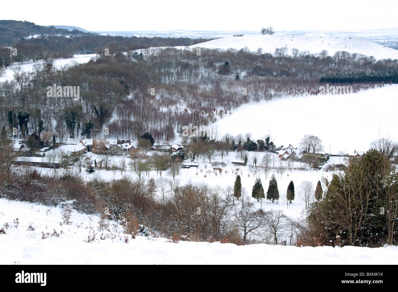 Aylesbury Vale Winter Buckinghamshire Stock Photo Alamy