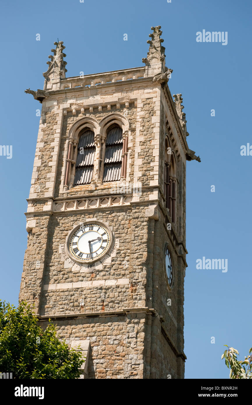English church and clock tower hi-res stock photography and images - Alamy