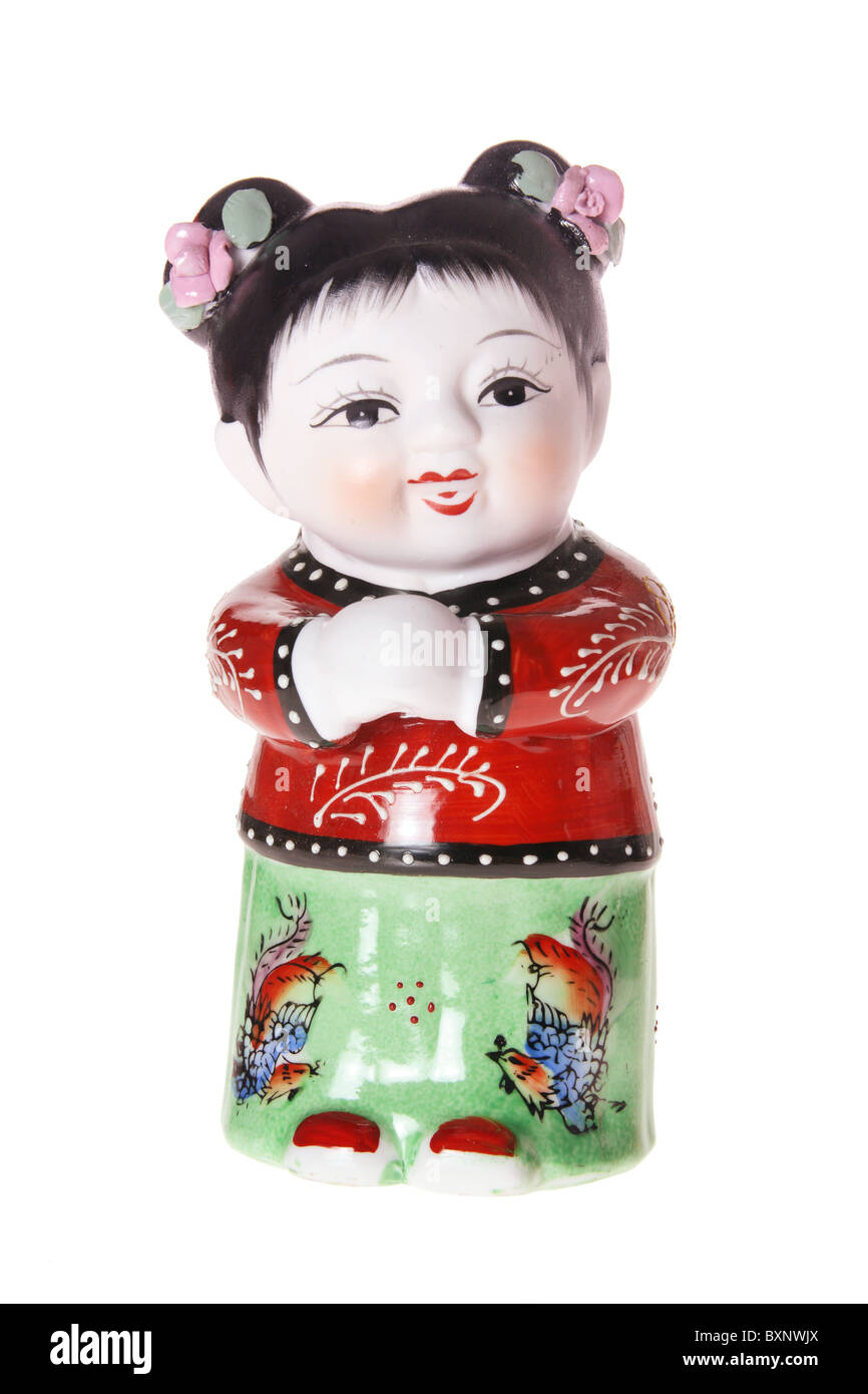 Chinese Girl Figurine Stock Photo