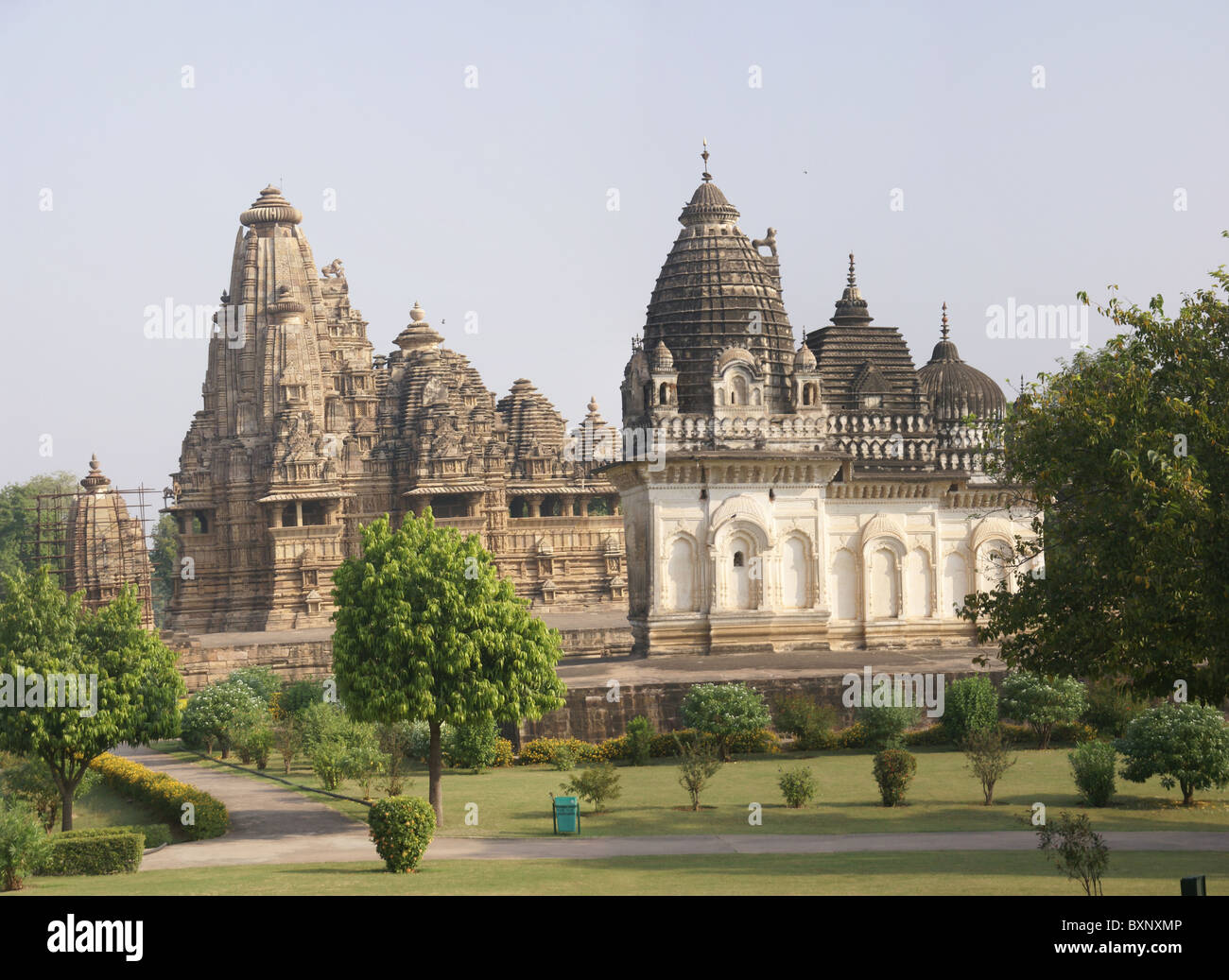 Matangeshvara and Lakshmana Temples, Khajuraho in India, Asia Stock Photo