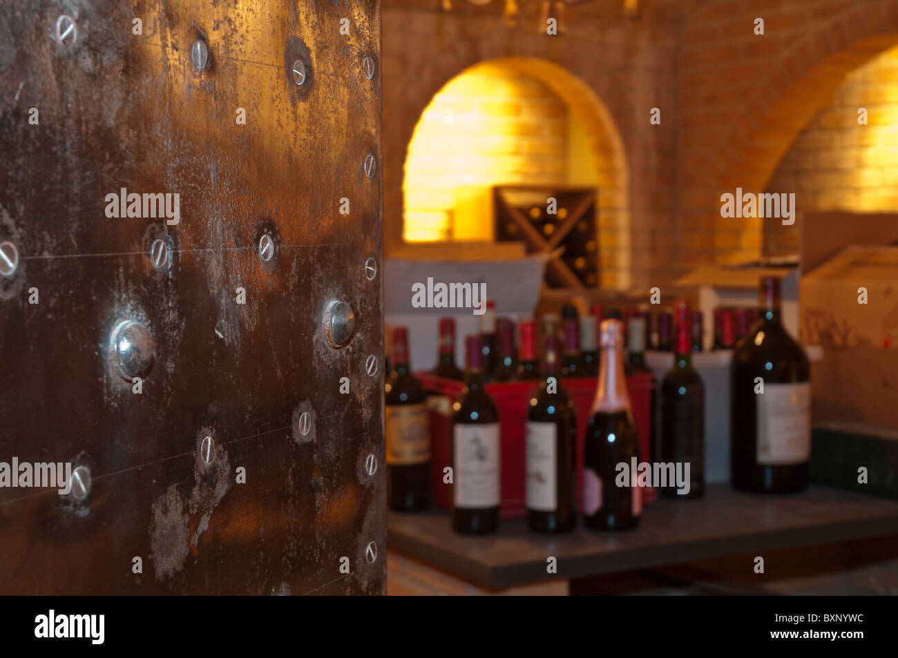 Champagne Bottles Display Stock Photos & Champagne Bottles Display