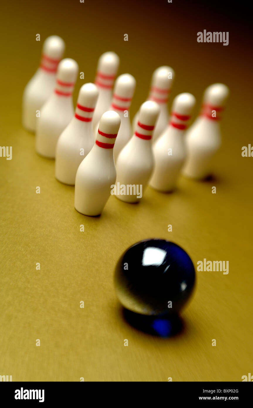 10 pin bowling Stock Photo
