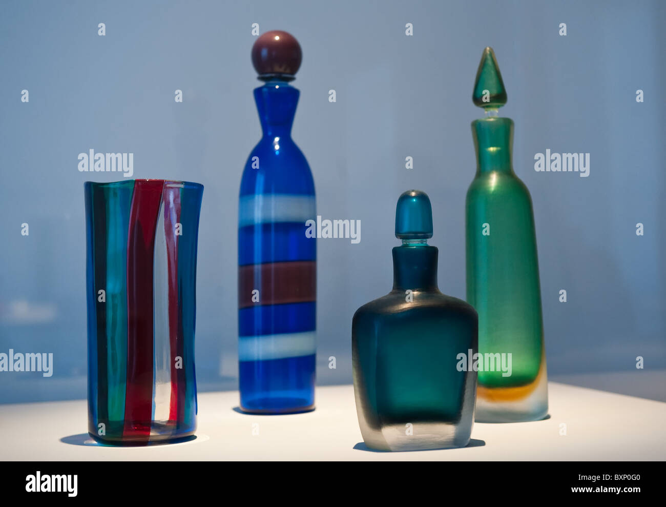 Murano glass bottles by Venini 1950 at The Adventure of Glass