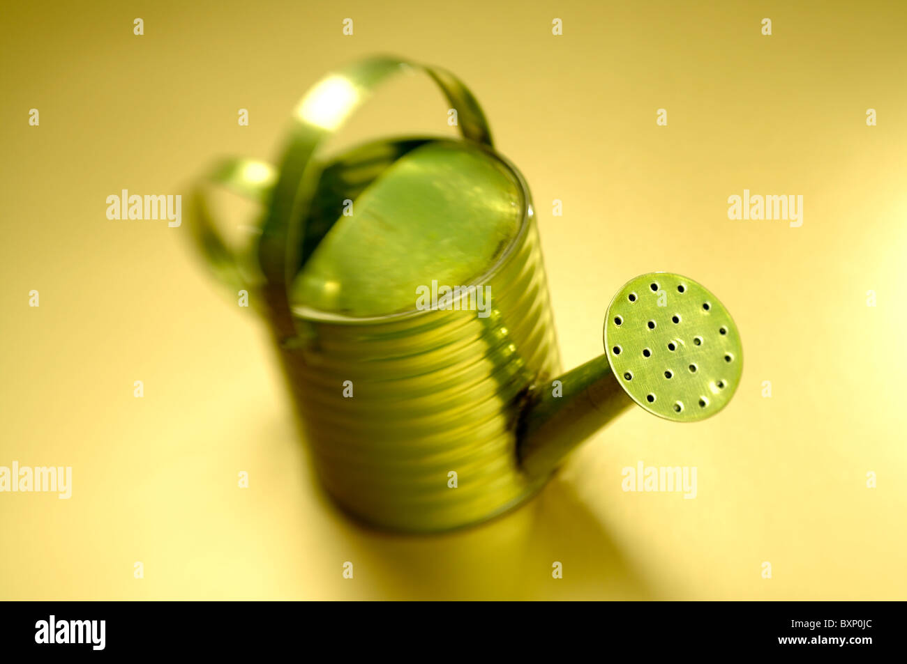 Small metal watering can Stock Photo