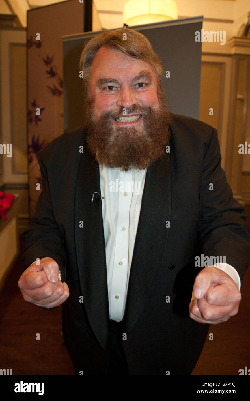 Actor Brian Blessed looking determined, before appearing as an after