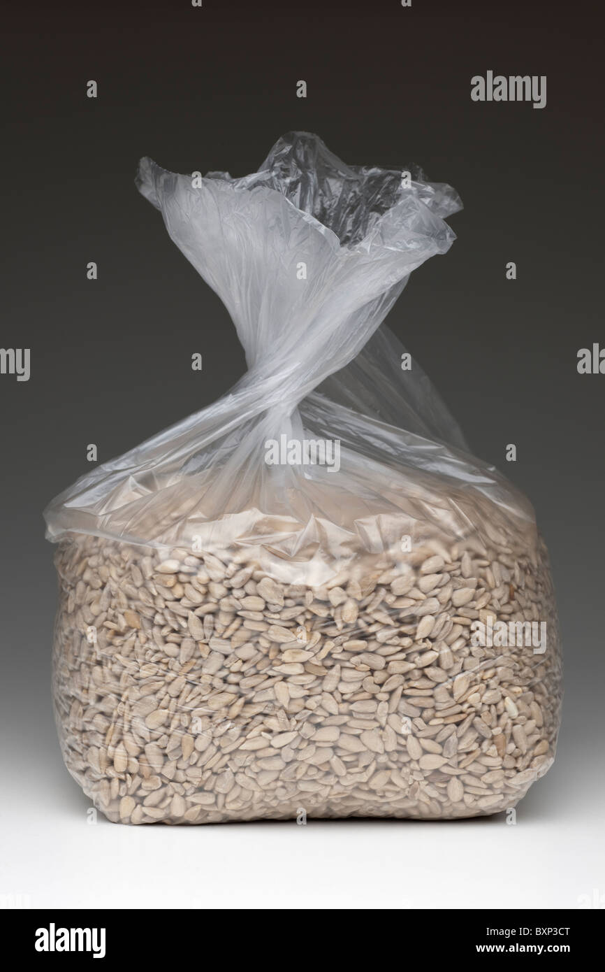 Bag of Sunflower hearts seeds Stock Photo Alamy