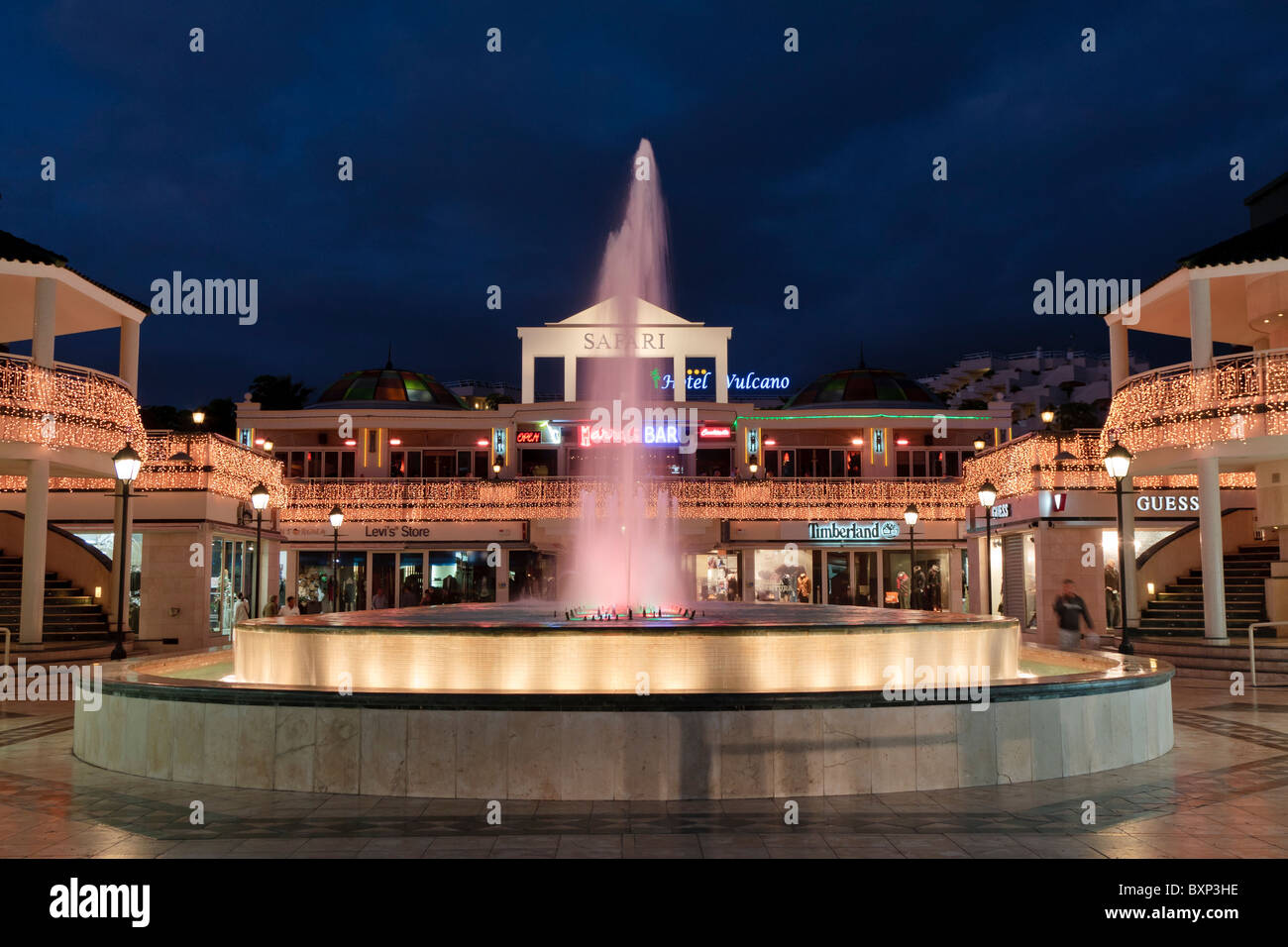Fountain at the Safari shopping centre in Las Americas Tenerife Canary  Islands Spain Stock Photo - Alamy