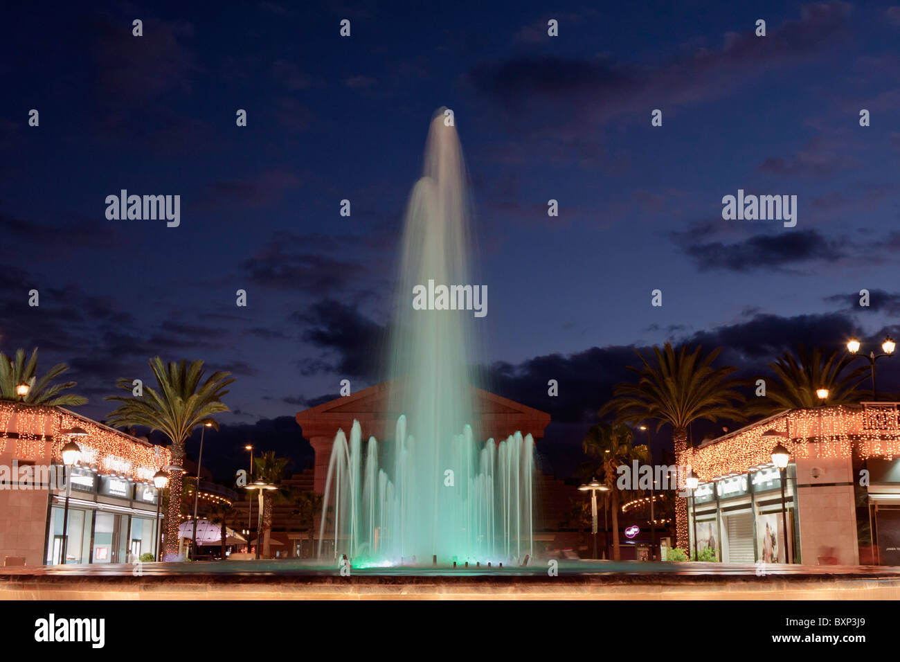 Fountain at the Safari shopping centre in Las Americas Tenerife Canary