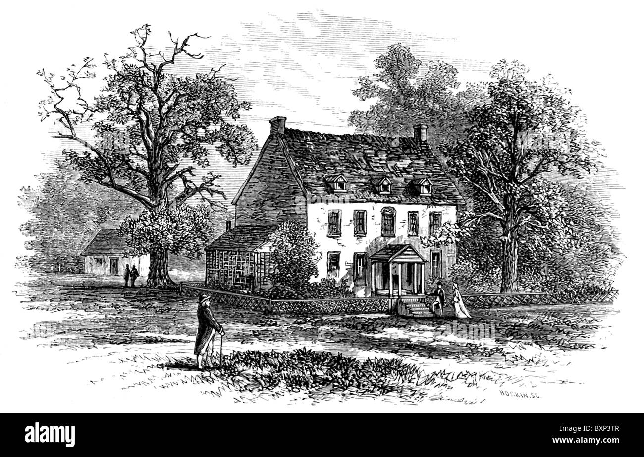 American Revolutionary general Daniel Morgan (his house in New York shown here) was captured in the attack on Quebec. Stock Photo