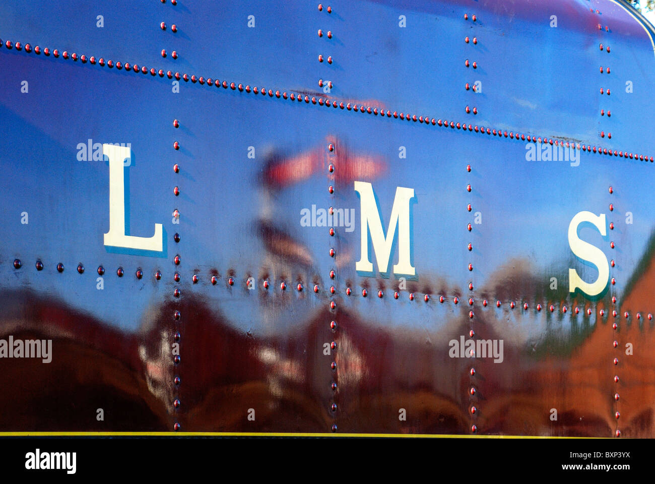 london midland scottish tender reflecting signal great central railway loughborough england uk Stock Photo