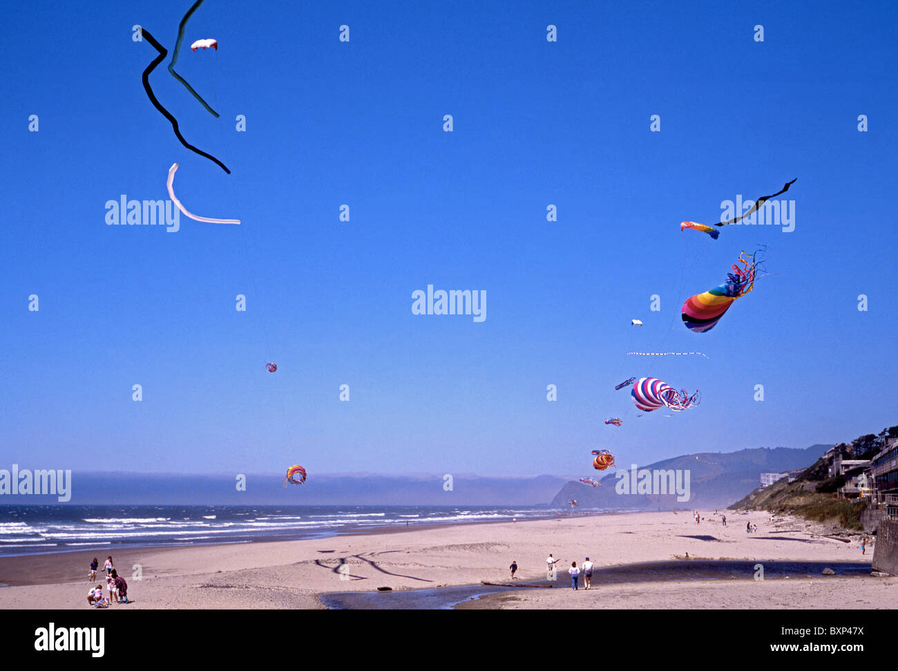 Kite flying on beach (Kites that you fly by hand), Near Lincoln City