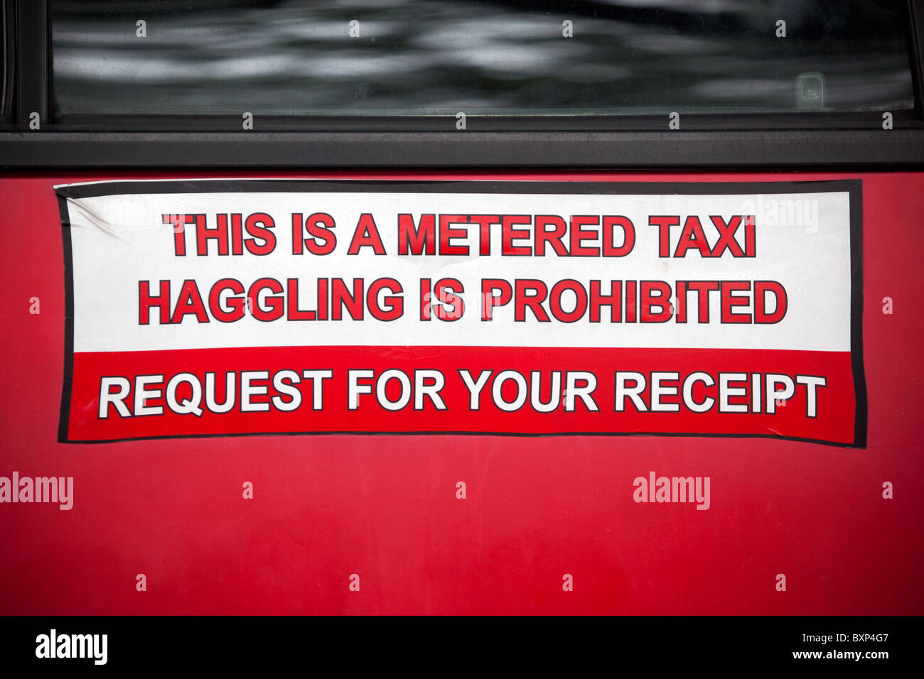 No Haggling Taxi Sign Kuala Lumpur Malaysia Stock Photo