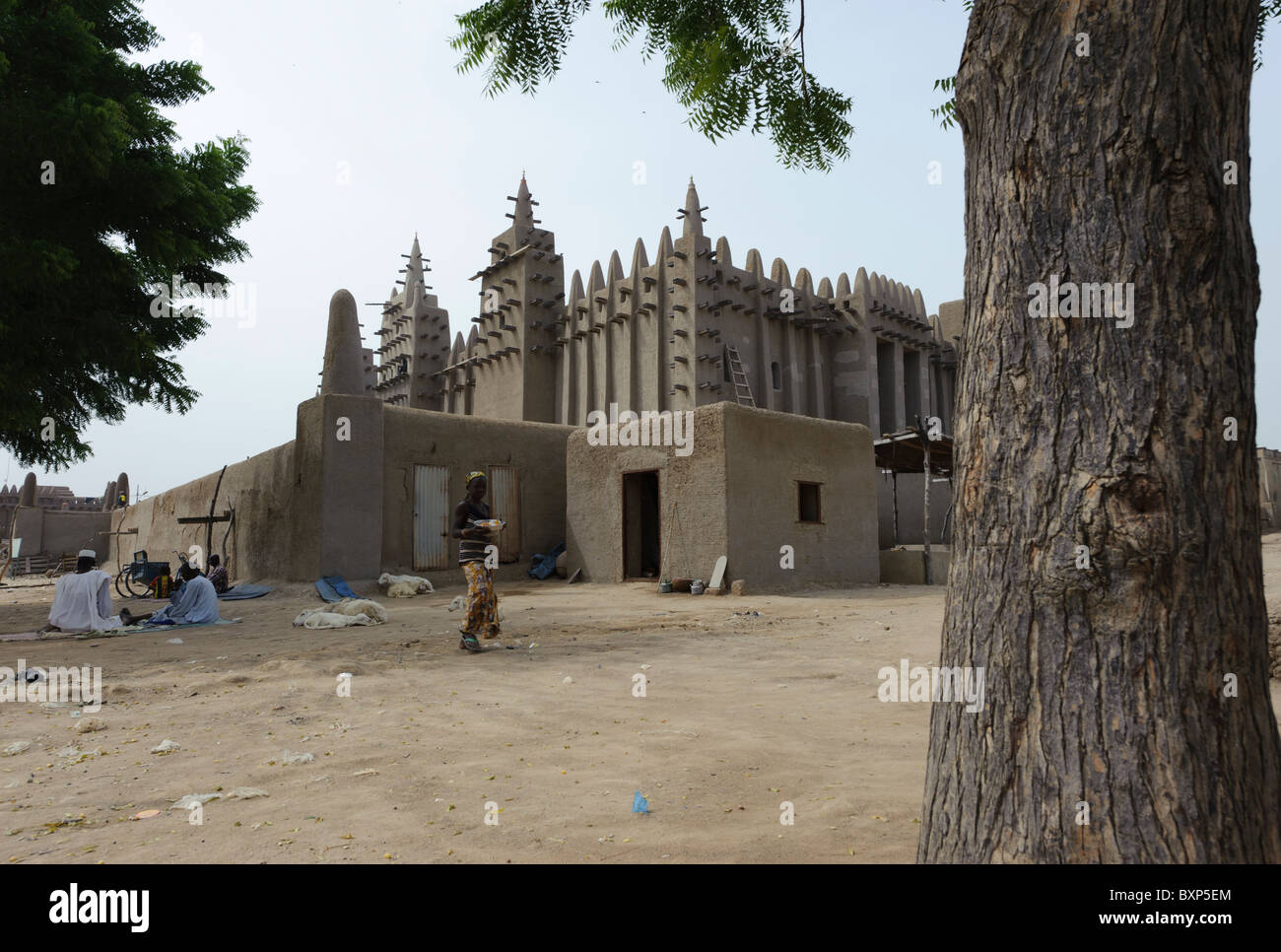 North eastern corner of the Great  Mosque of Djenné, Mali Stock Photo