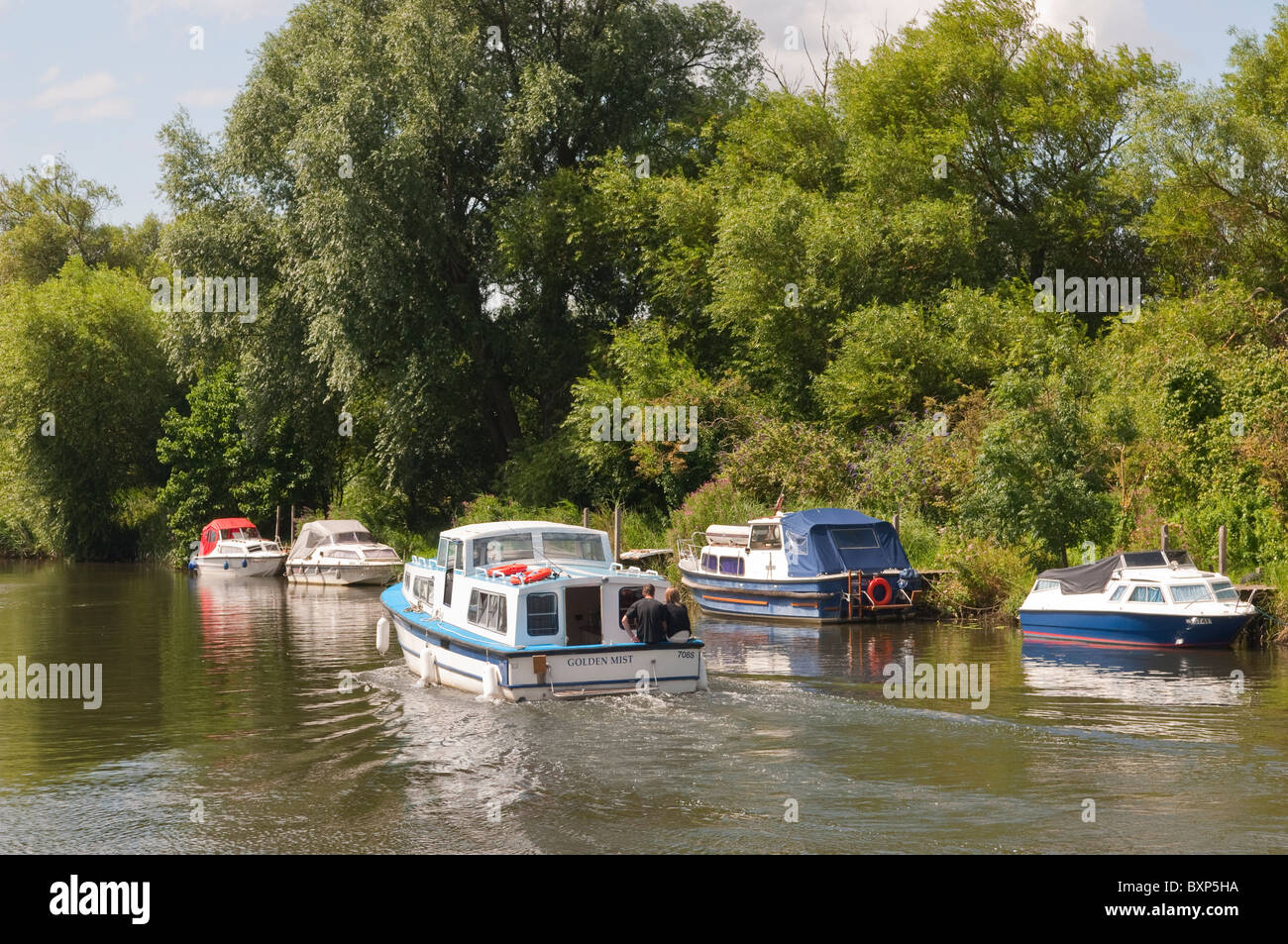 Boating on the river Waveney in Beccles , Suffolk , England , Great ...