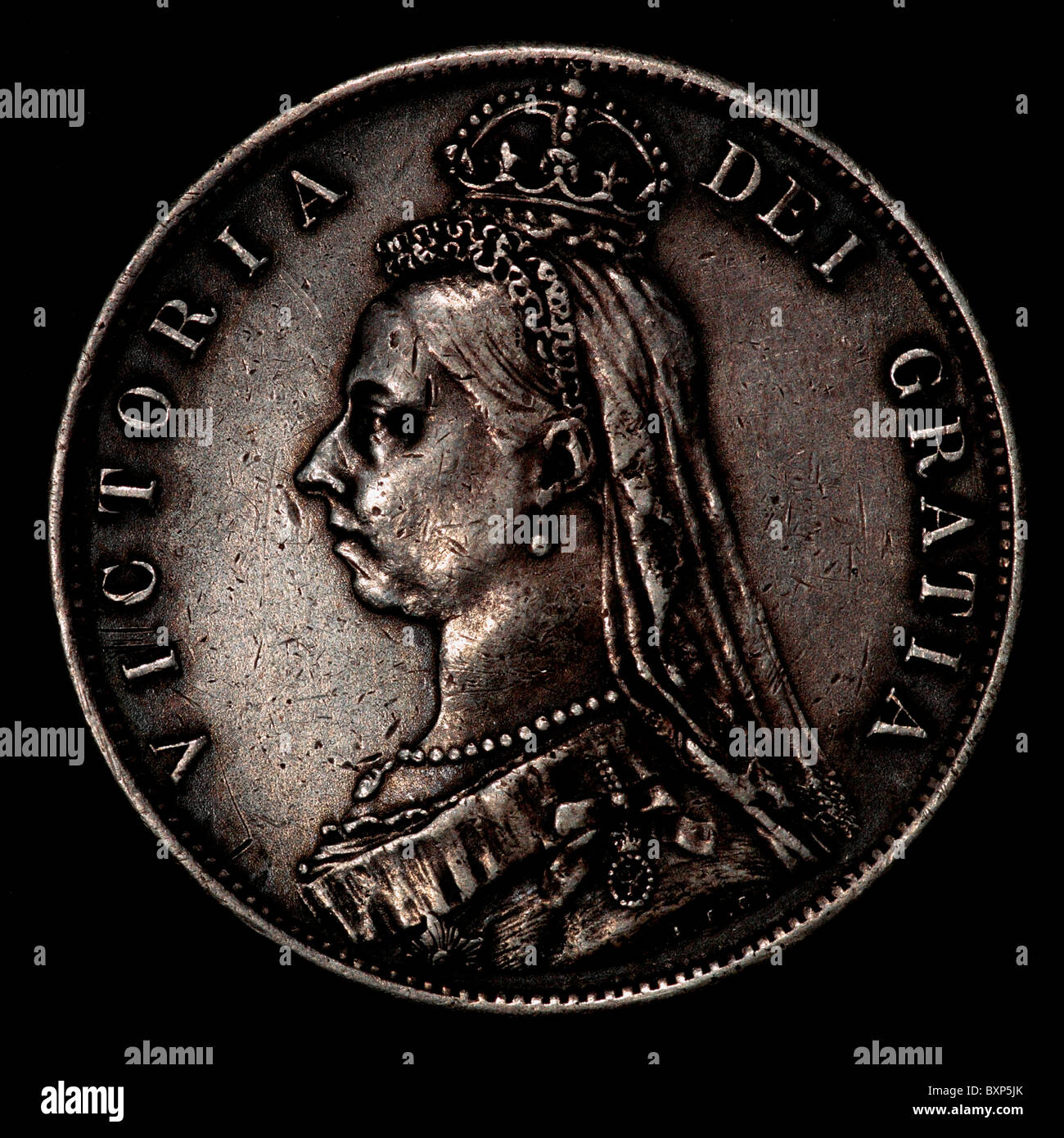 Queen Victoria - Half Crown Coin Stock Photo