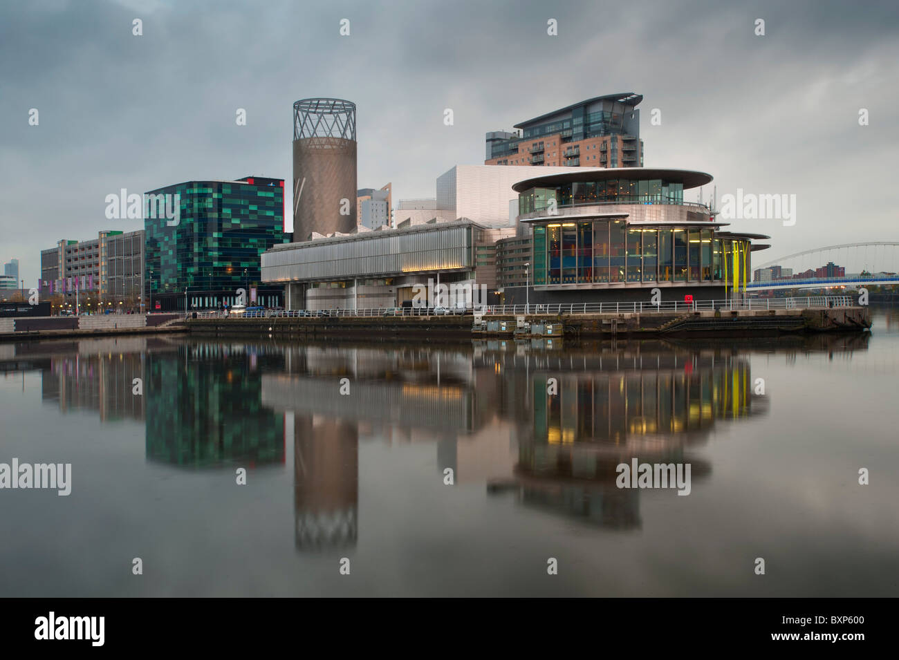 The Lowry Centre Salford Quays Manchester Stock Photo