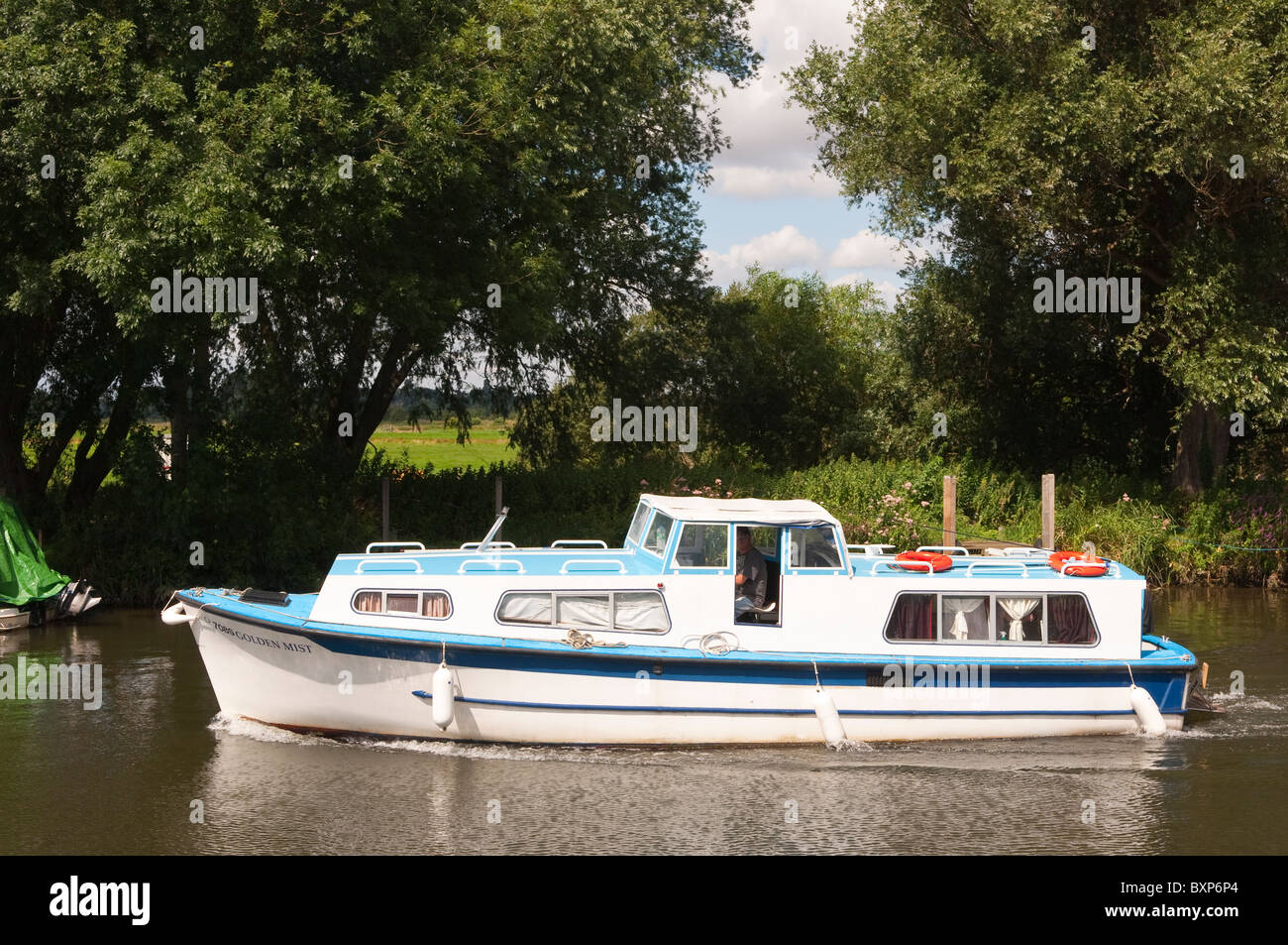 Boating on the river Waveney in Beccles , Suffolk , England , Great